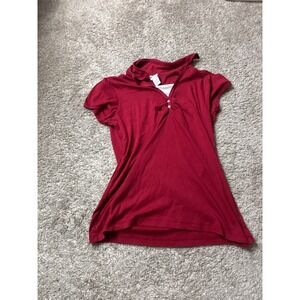 B.O.G. Collective Red Short Sleeve Faux Layered Polo Shirt XL